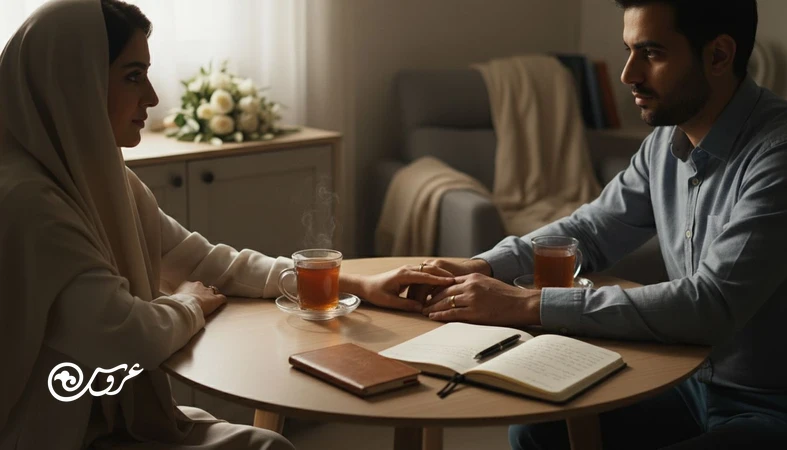 گفت‌وگوی زوج تازه‌ازدواج‌کرده برای شفاف‌سازی انتظارات پنهان بعد از ازدواج و شروع زندگی مشترک