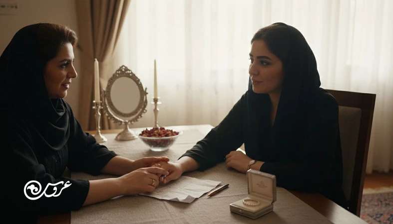 گفت وگوی آرام عروس و مادر درباره فلسفه سنت های عروسی و مدیریت فشار خانواده در عروسی