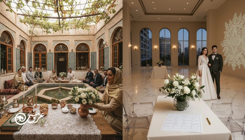 تصویر واقع گرایانه از تغییر ساختار مراسم عروسی از خانه به تالار و نقش برنامه ریزی مراسم و خدمات عروسی